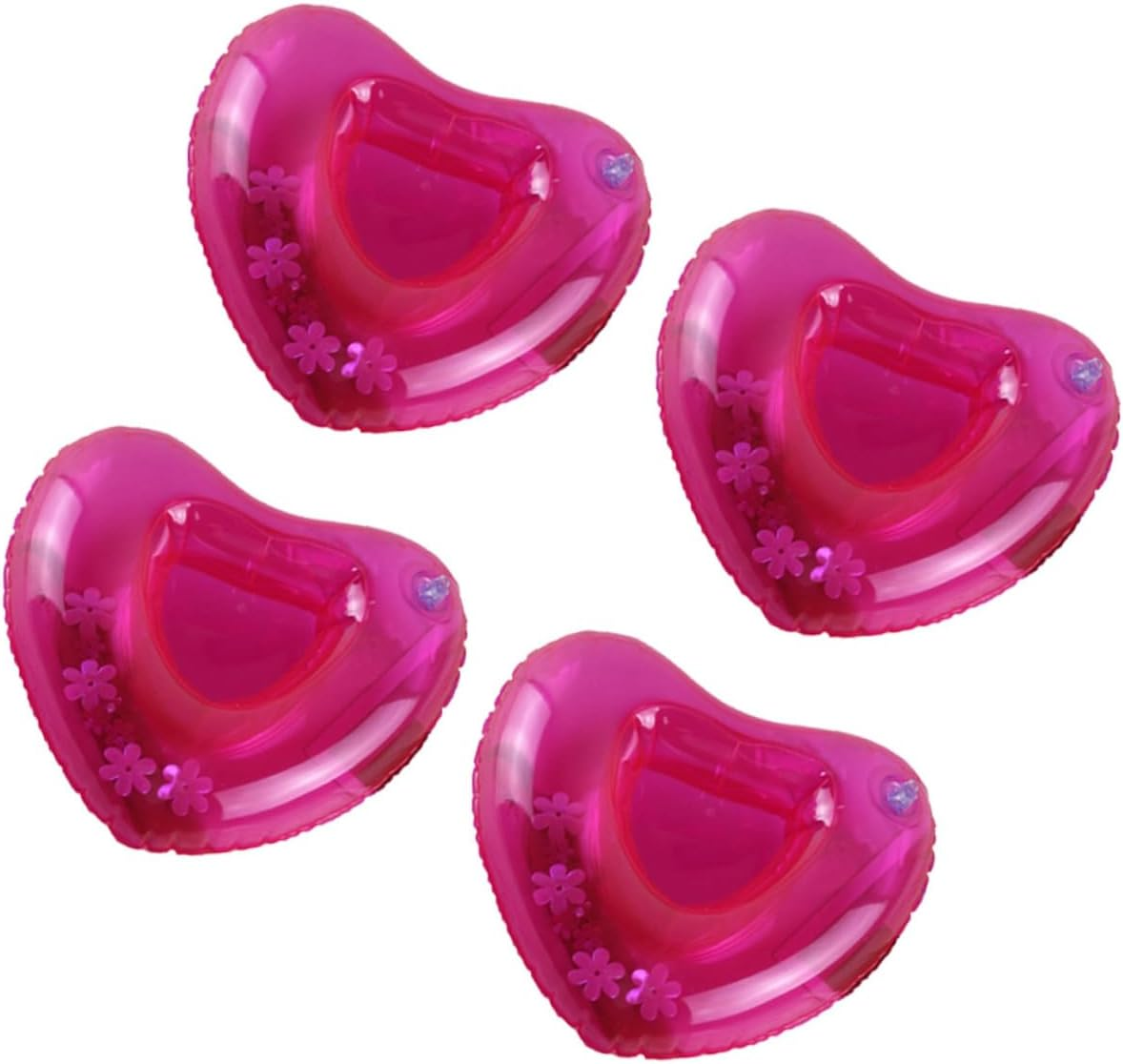 ERINGOGO Inflatable Cup Holder Inflatable Drink Holder Heart Floatie Heart Floating Cup Holder Pool Holder Fire Engine Keyring Pool Toy Cup Holder Inflatable Coasters Love Drinks image number 3