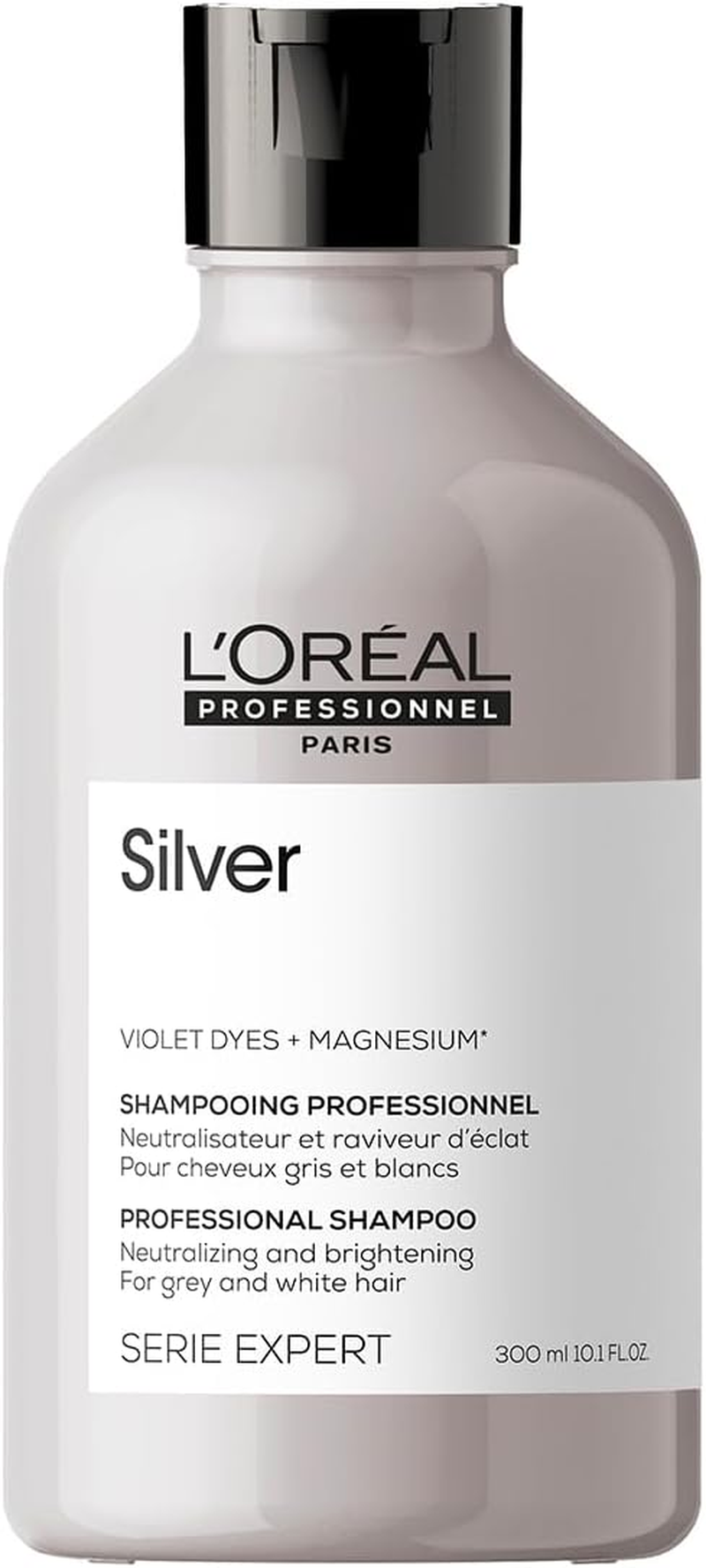 L'Or&eacute;al Professionnel Anti-Yellowing Hair Shampoo for White, Grey & Bleached Hair, Purple Pigments, Series Expert, Silver Shampoo, 300 Ml image number 5