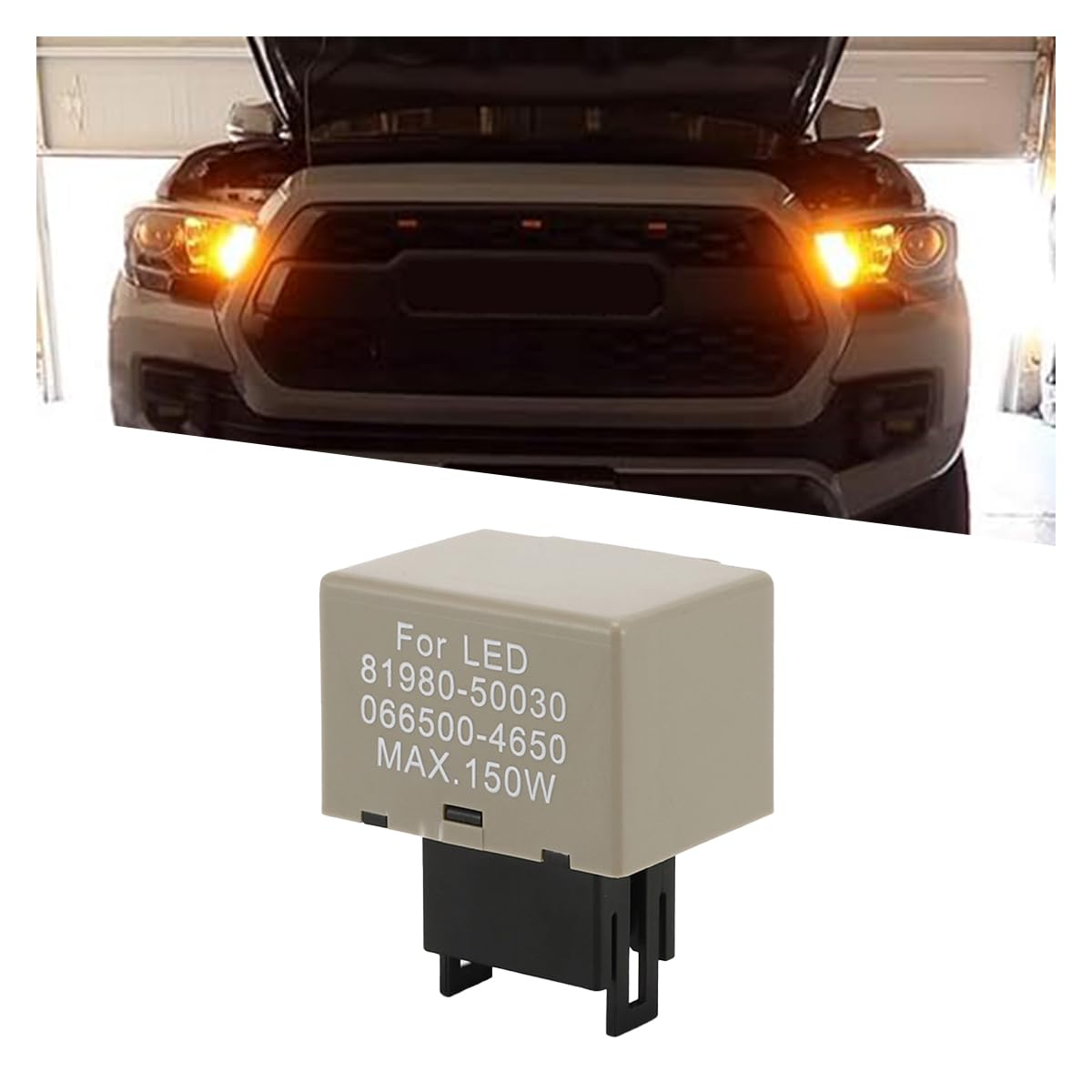 Car LED Flasher Assy Relay, 8 Pin LM449 81980-50030 066500-4650, Electronic Turn Signal Relay Repair Super Flash, Fit for Lexus Scion or Toyota Turn Signal Light Bulbs image number 4