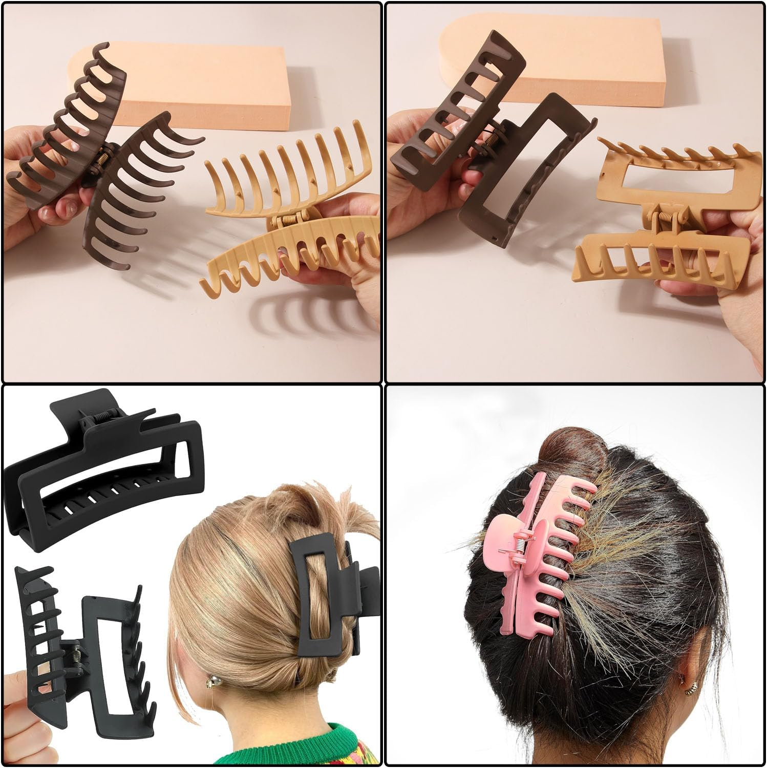 Claw Clip, Mtxorvix 8 Pack Hair Clips, Hair Claw Clips for Women Girls Thick Thin Hair, Hair Claw Clips Strong Matte Banana Clips Strong Hold Jaw Clip, Hair Clips for Women, Claw Clips for Thick Hair image number 2