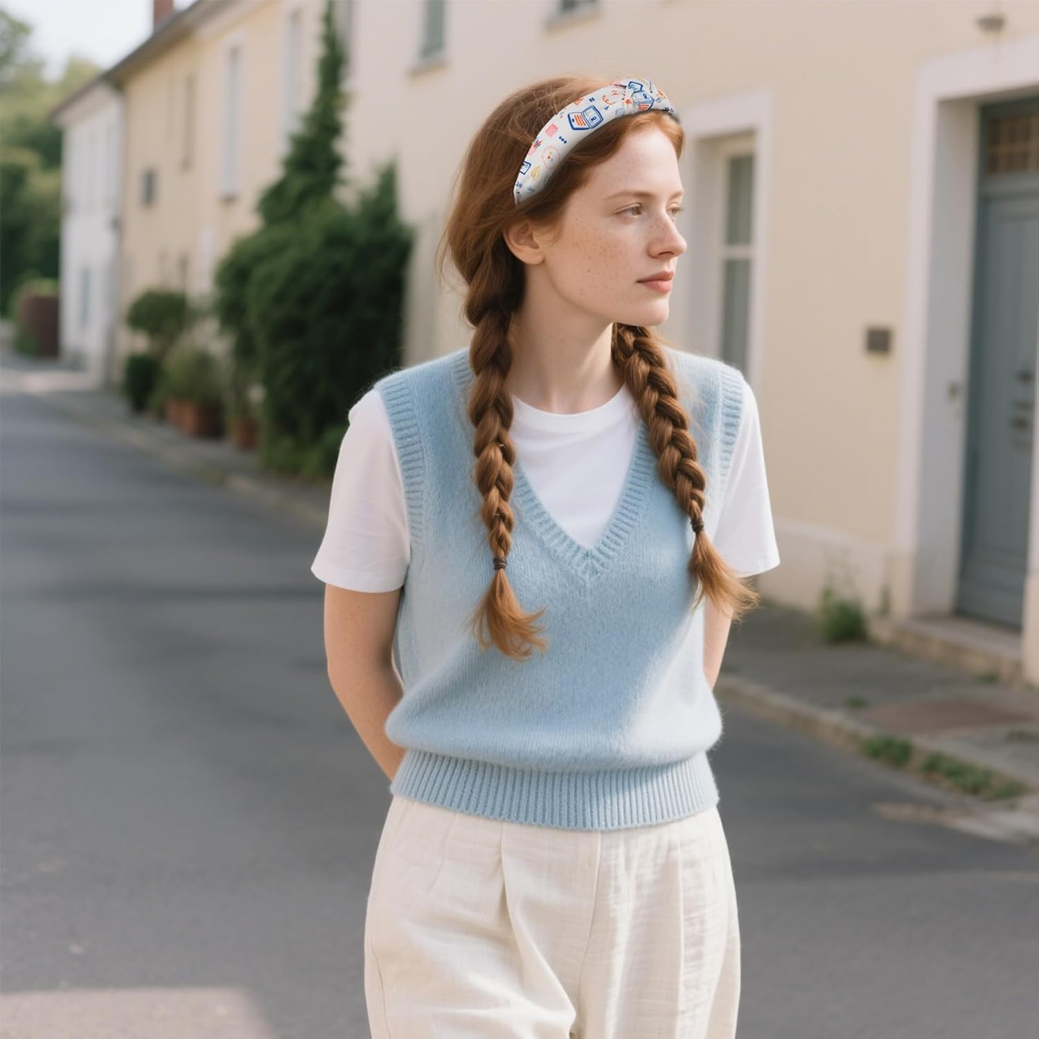 EXIPSAT Women'S Headband Set, Wide Headband & Hair Band, Colourful Hair Accessories with Wrap Look for Women, Set of 4 image number 6