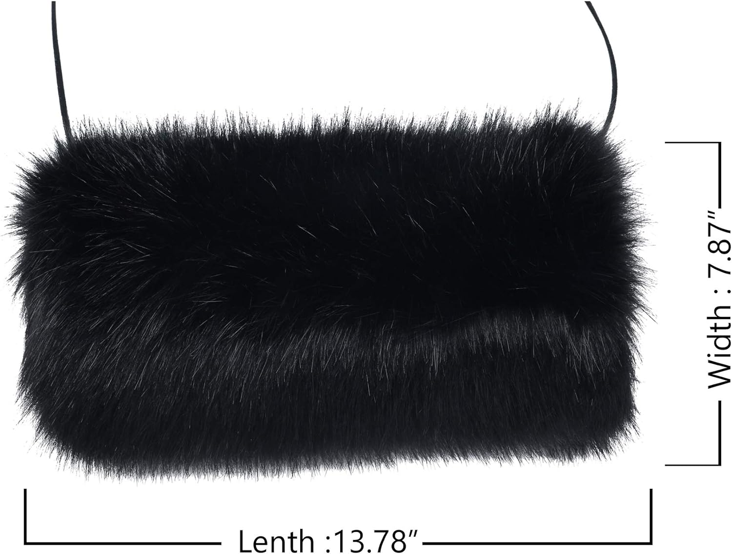 LA CARRIE Faux Fur Hand Muffs Women Winter Warmer Fuzzy Pouch Furry Plush Muffler Wedding Girl Kids Elegant Luxury Chic image number 1