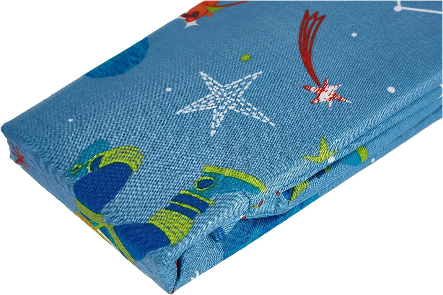 Bedlam - Supersonic -Easy Care Fitted Sheet | Single Bed Size | Blue Bedding image number 2