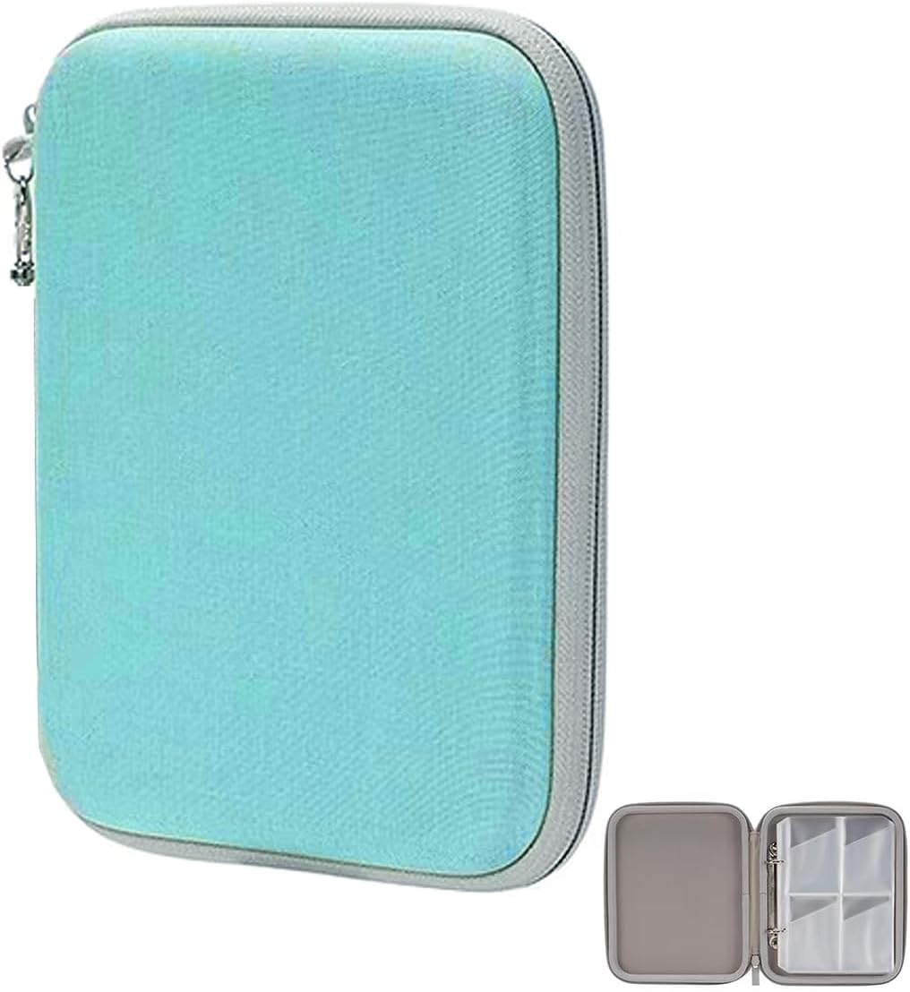 80 Pockets Yoto Card Holder, Compatible with Yoto Card, 4-Pocket Card Storage Binder, Yoto Accessories 3-5, Mini Travel Case (Blue)