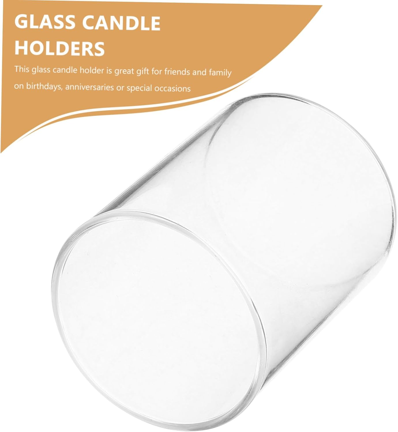 CORHAD Glass Candle Holder Windproof Shade Elegant Transparent Design for Home Wedding and Party Decoration for Jar Candles