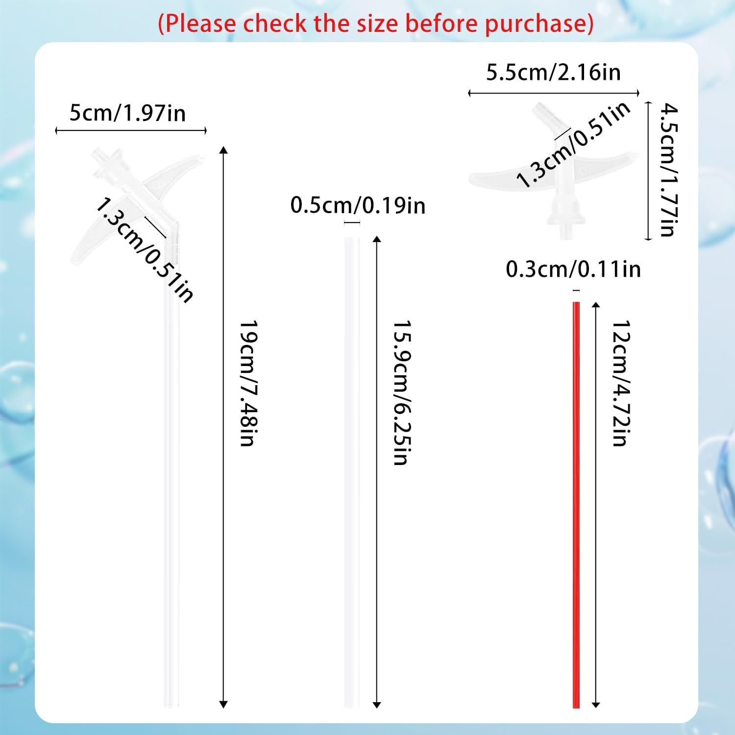 50Pcs Spray Can Replacement Straws with 30Pcs Foam Nozzles, 4.7 Inch Extension Tubes for Aerosol Spray Nozzles Plastic Straws for Paint Lubricant Cleaner Foam in Narrow Spaces image number 6