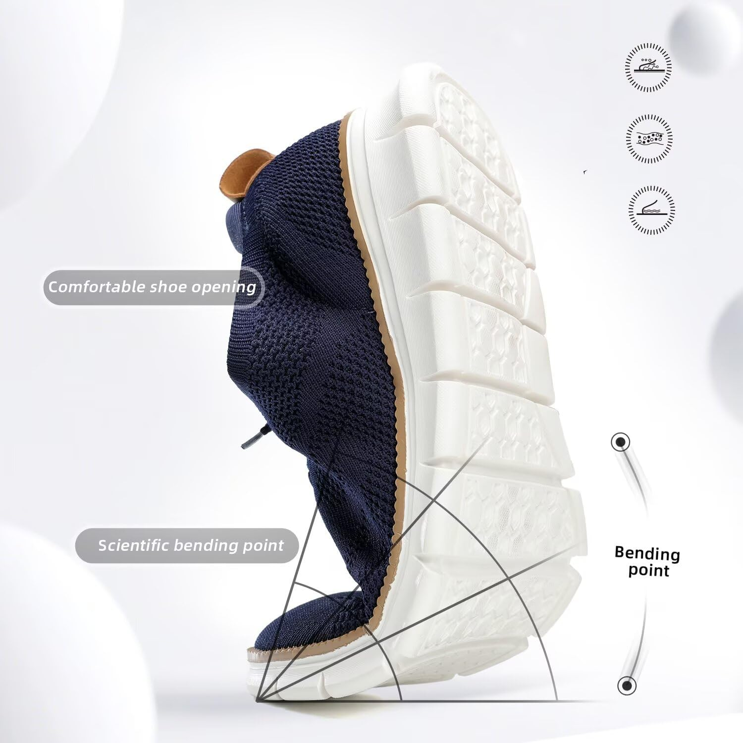 Men'S Oxfords Business Shoes Fashion Mesh Casual Dress Walking Sneakers Comfortable Lightweight Soft Sole image number 2