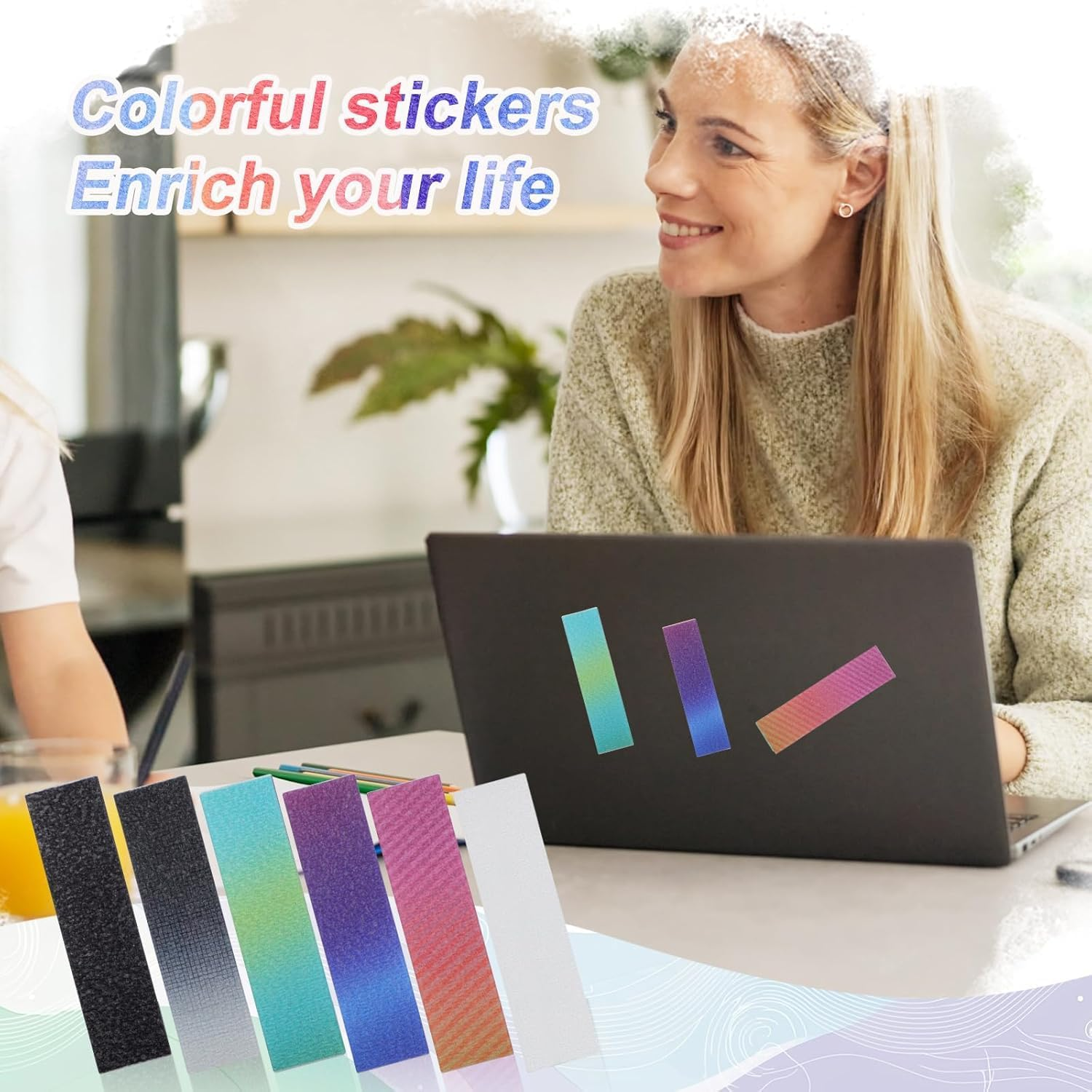 Sensory Sticker Rough Textured Strips, 24 Pieces Anxiety Textured Calming Sensory Strips,Anti Stress Tactile Rough Sensory Strip,Sensory Anxiety Sticker Calming Strip image number 4