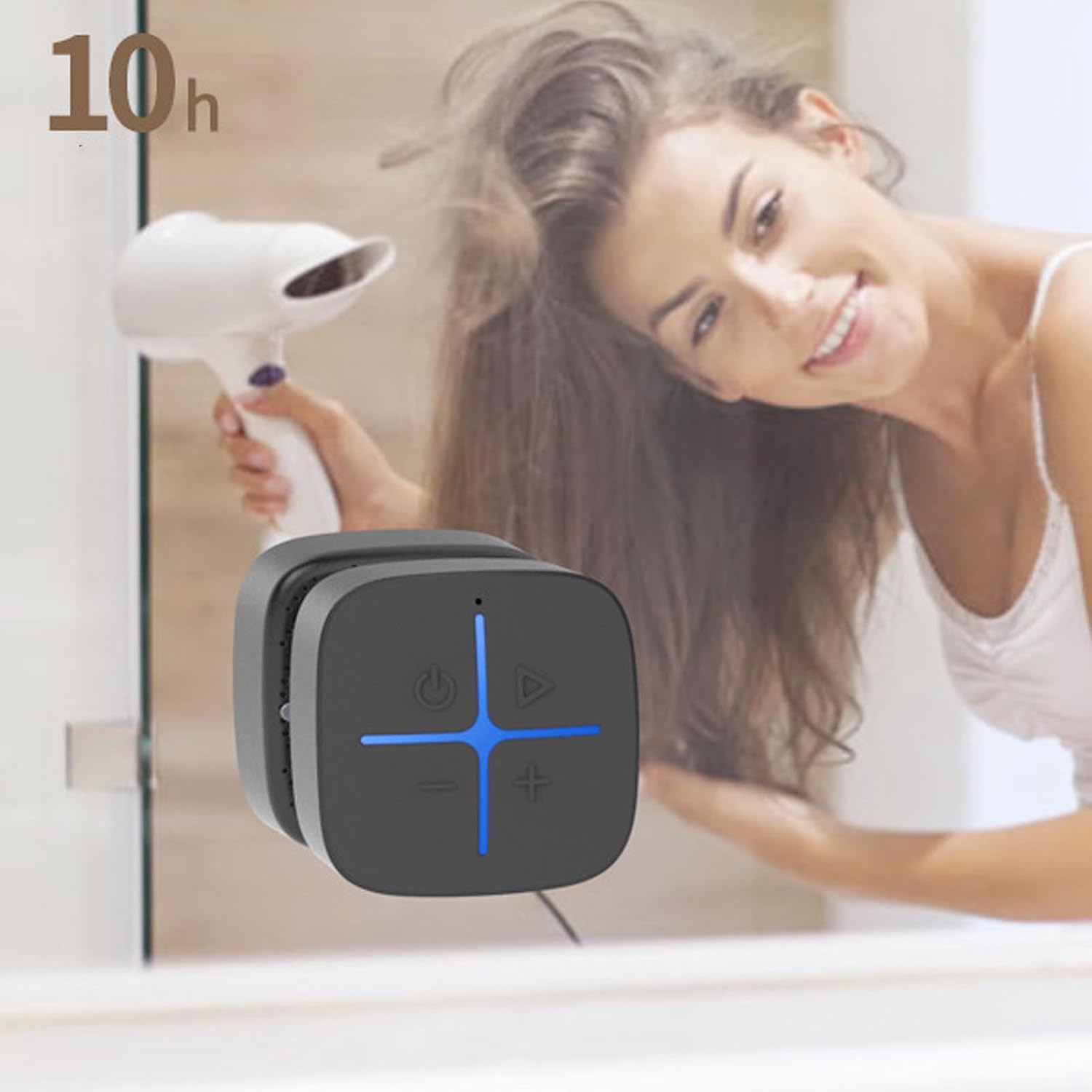 Jectse Bluetooth Shower Speaker with Suction Cup, IP65 Waterproof, Built in Microphone, Wireless Travel Speaker for Bathrooms Swimming Pools Beaches Parties