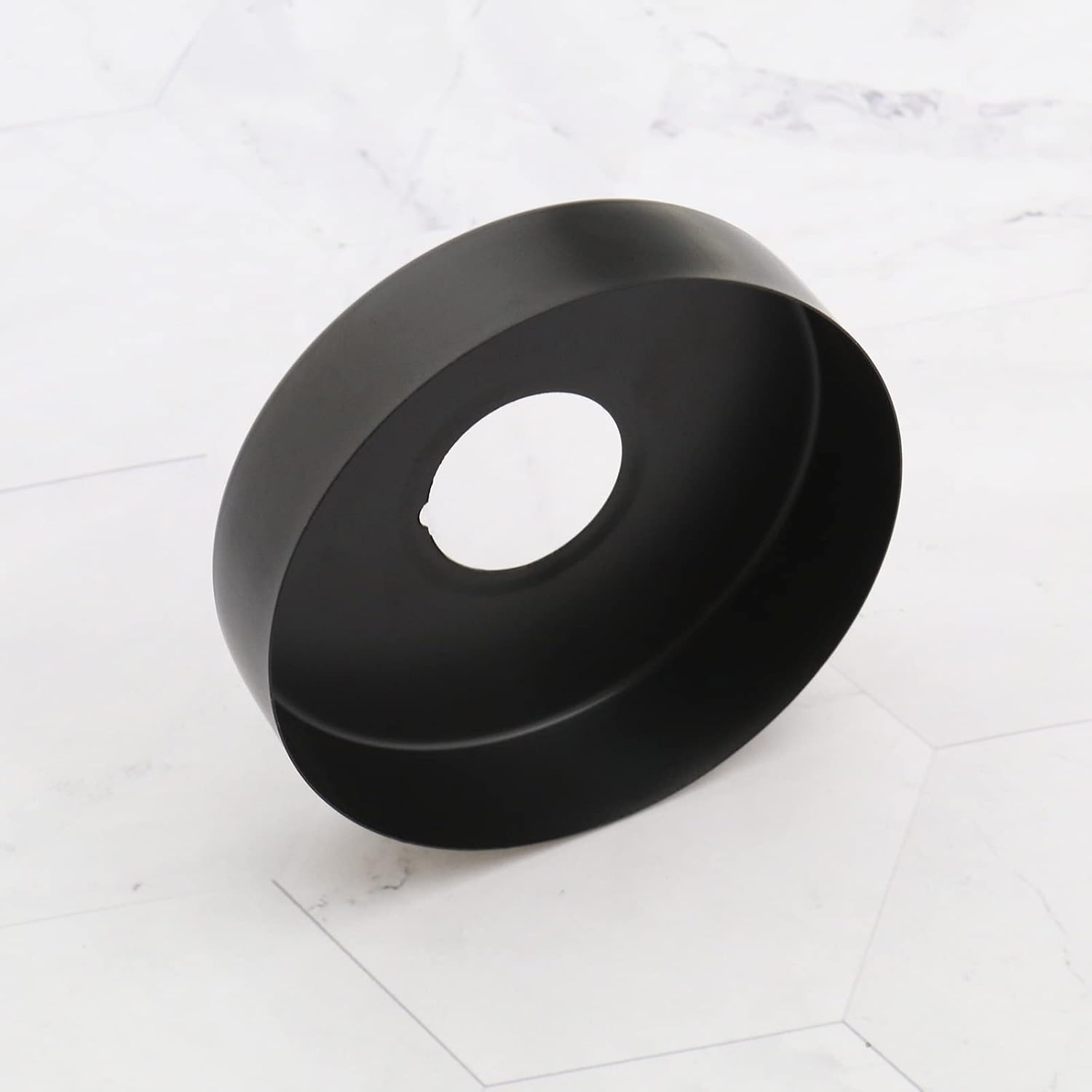 SING F LTD 2 Pieces Radiator Pipe Cover Set in Black Stainless Steel with Double Sided Baking Varnish Covers Pipe Collars Pipe Covers for Faucets Showers Angle Valves image number 4