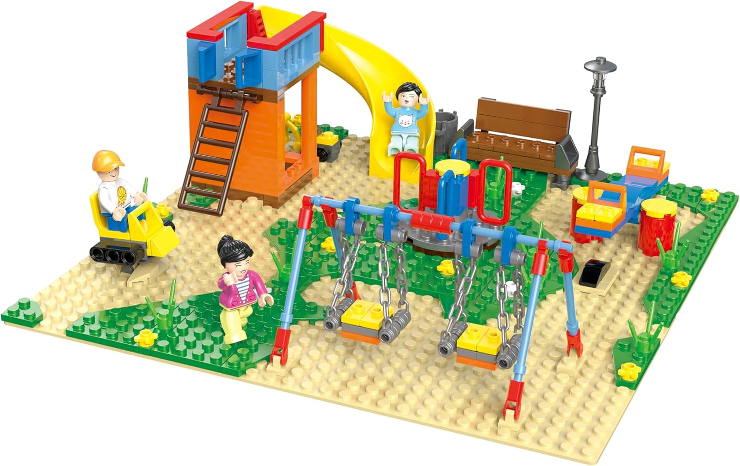 Bluebrixx Play 107422 &ndash; Playground Made of Clamping Blocks with 345 Building Elements image number 1