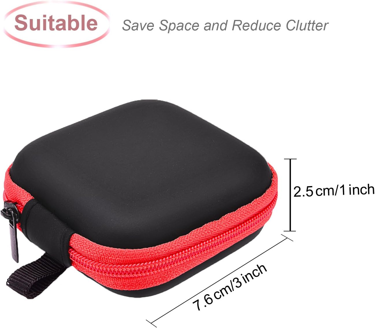 Sunmns 5 Pieces in Ear Bud Earphone Headset Headphone Case Mini Storage Carrying Pouch Bag with Carabiners image number 2