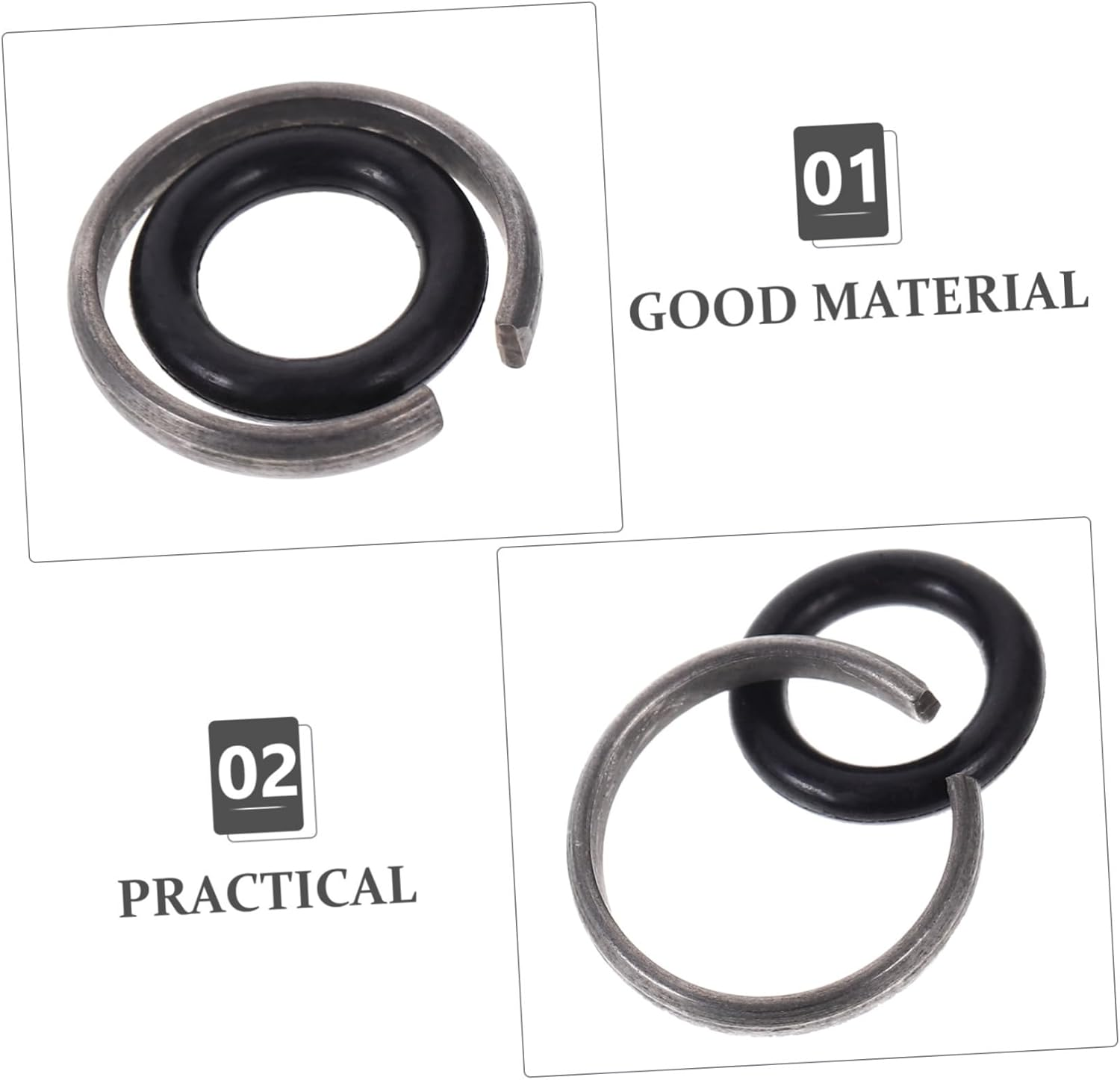 Impact Wrench Socket Retainer Ring Lock Ring with High Torque Resistance and Anti-Slippage Functionality for Automotive Repair and Mechanical Maintenance Use 12 Sets image number 1