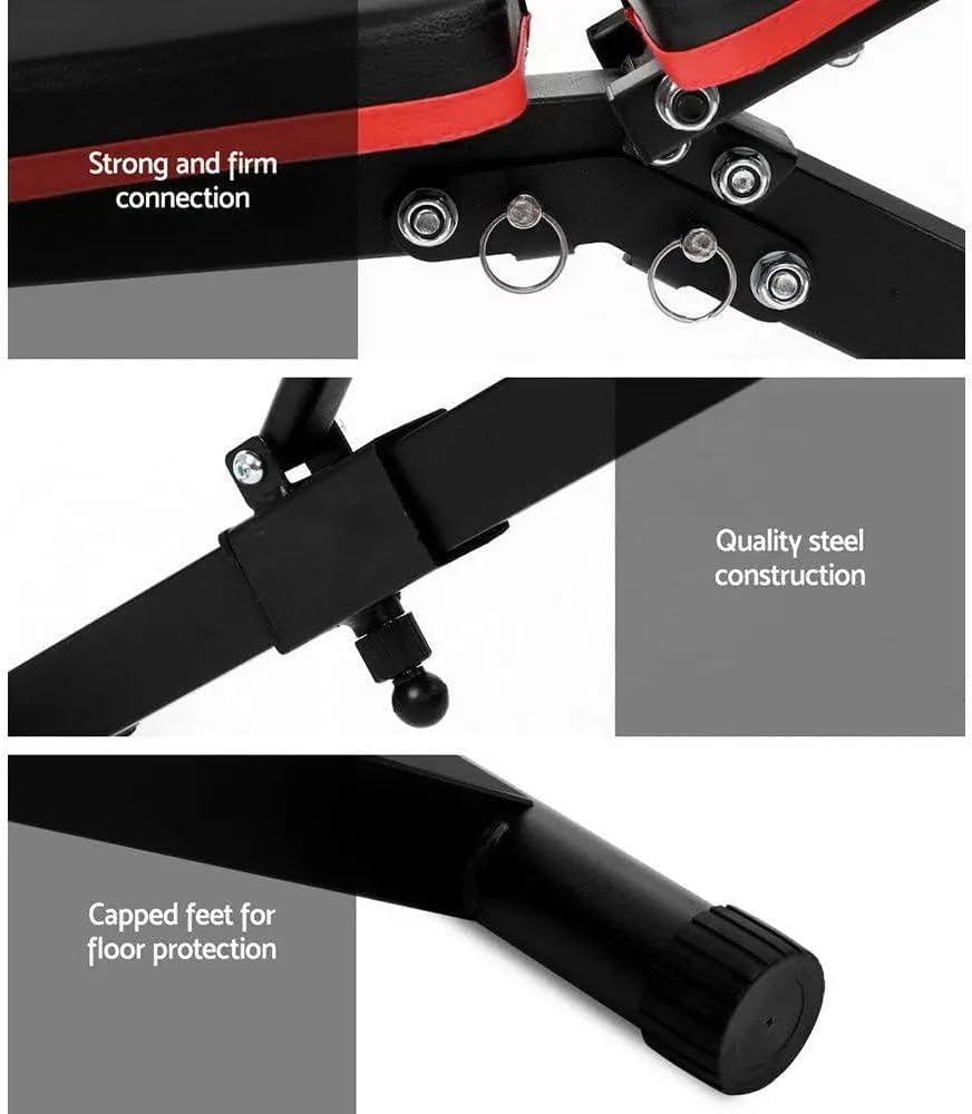 Everfit Weight Bench Multi Station Press Barbell Home Gym FID Chair Flat Incline Decline Toning Exercise Equipment Military Row Leg Extension Preacher Curl - 7-In-1 Weight Bench (I-Bench-M) image number 7