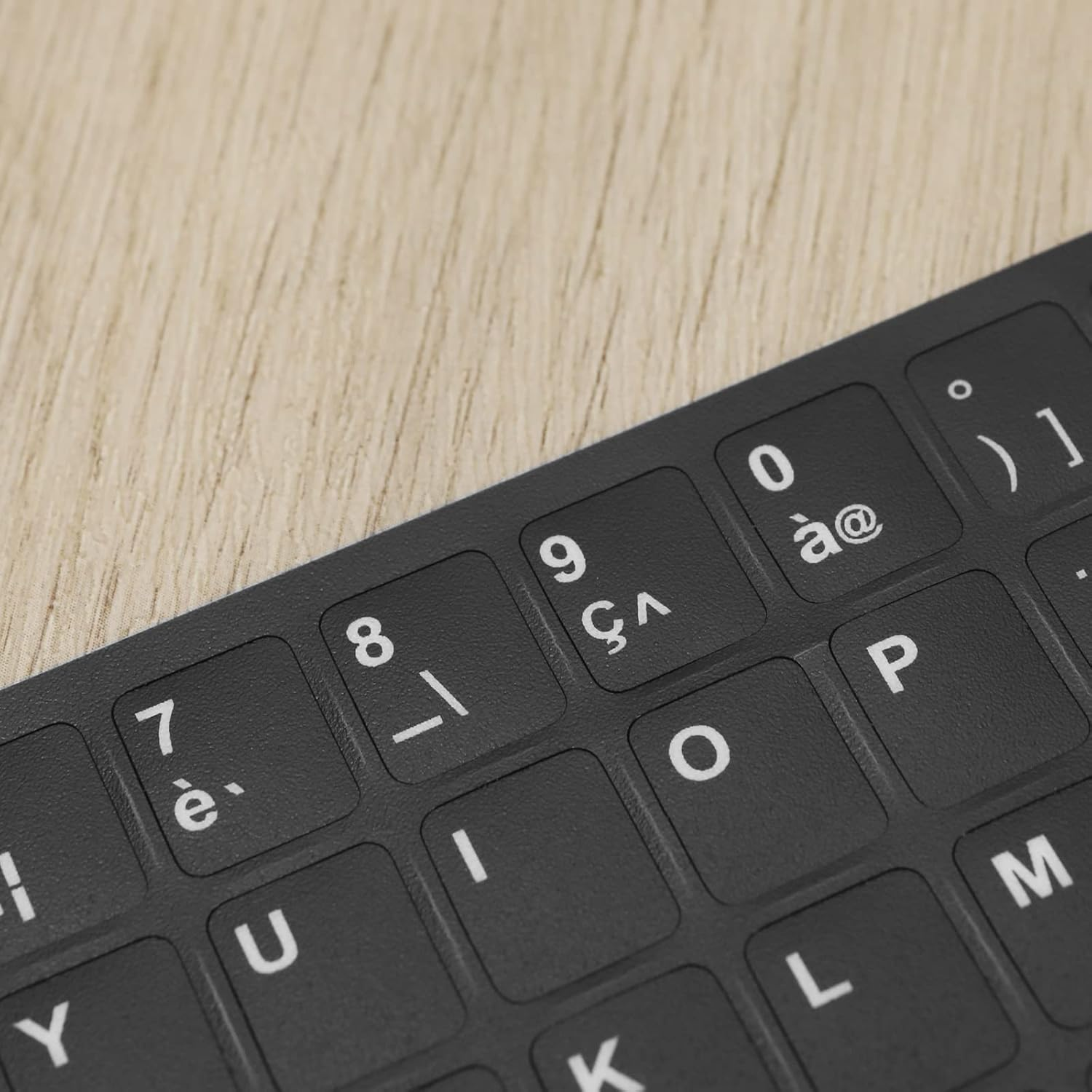 2PCS French Keyboard Stickers Self-Adhesive PVC Non Transparent Replacement Keyboard Decals for Laptop Desktop Computer Keyboards Accessories 13X11Mm image number 1