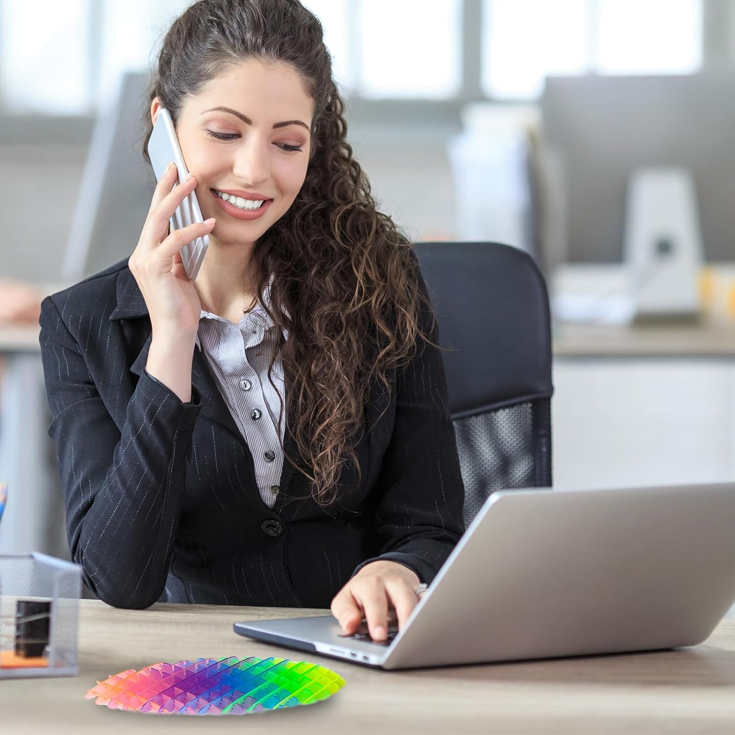 Fidget Worm, 2 PCS Funny Pocket Fidget Sensory Stress Relief Toys for Adults, Office Desk Toys image number 2