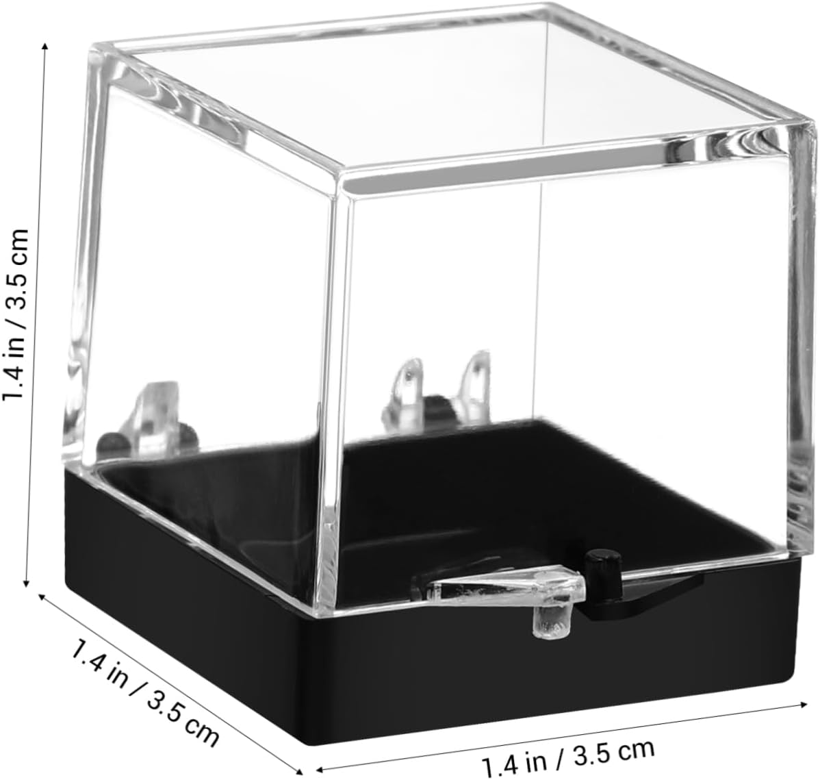 12Pcs Square Plastic Mineral Specimen Storage Cases for Displaying Rock Samples for Collectors and Hobbyists