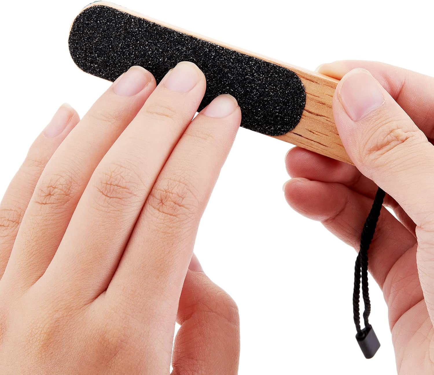 2 Pcs Double Sided Hand Finger File Strong Smooth Hands Pocket Sized for Travel with 20 Pcs Nail File Nail Buffering Files Emery Board Manicure Pedicure Tool for Flappers Cracks Gym Rock Climbing image number 3