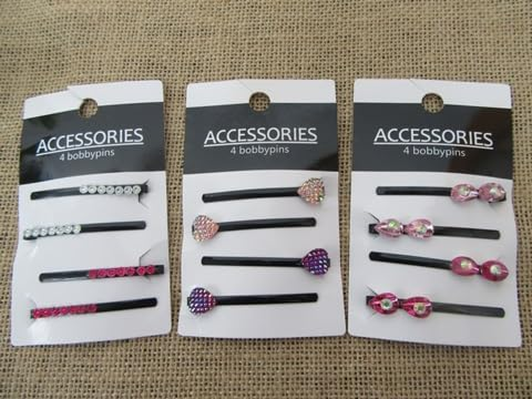 12Packets X 4Pcs Bobby Pins Grips Hair Barrette Clip 55Mm image number 2