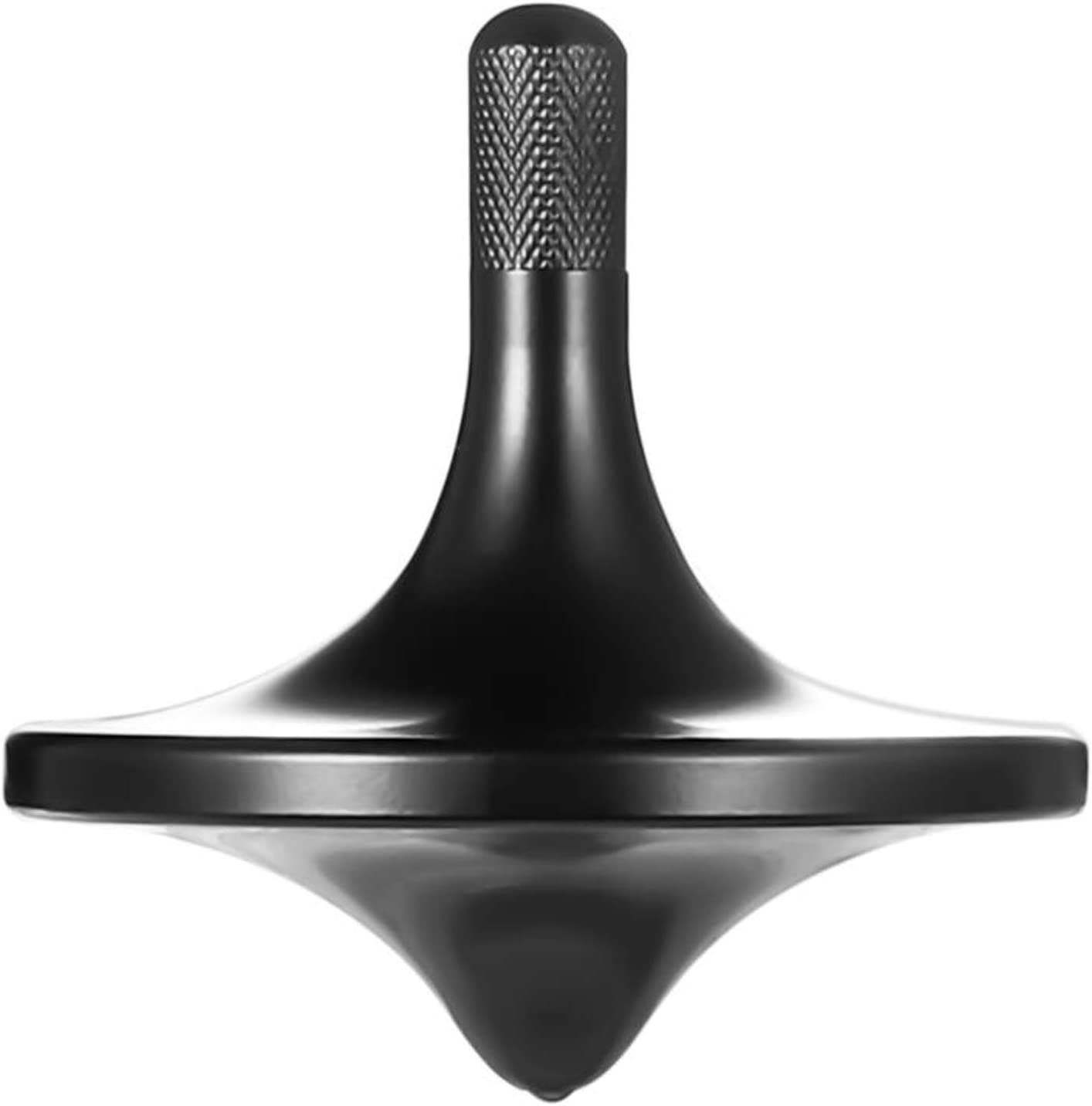 Stainless Steel Spinning Top, Premium Exquisite Perfect Balance Well Made Metal Desk EDC Little Fidget Toy, Spin Long Time over 5 Minutes, Great Value (Black, Medium Diameter 29Mm)