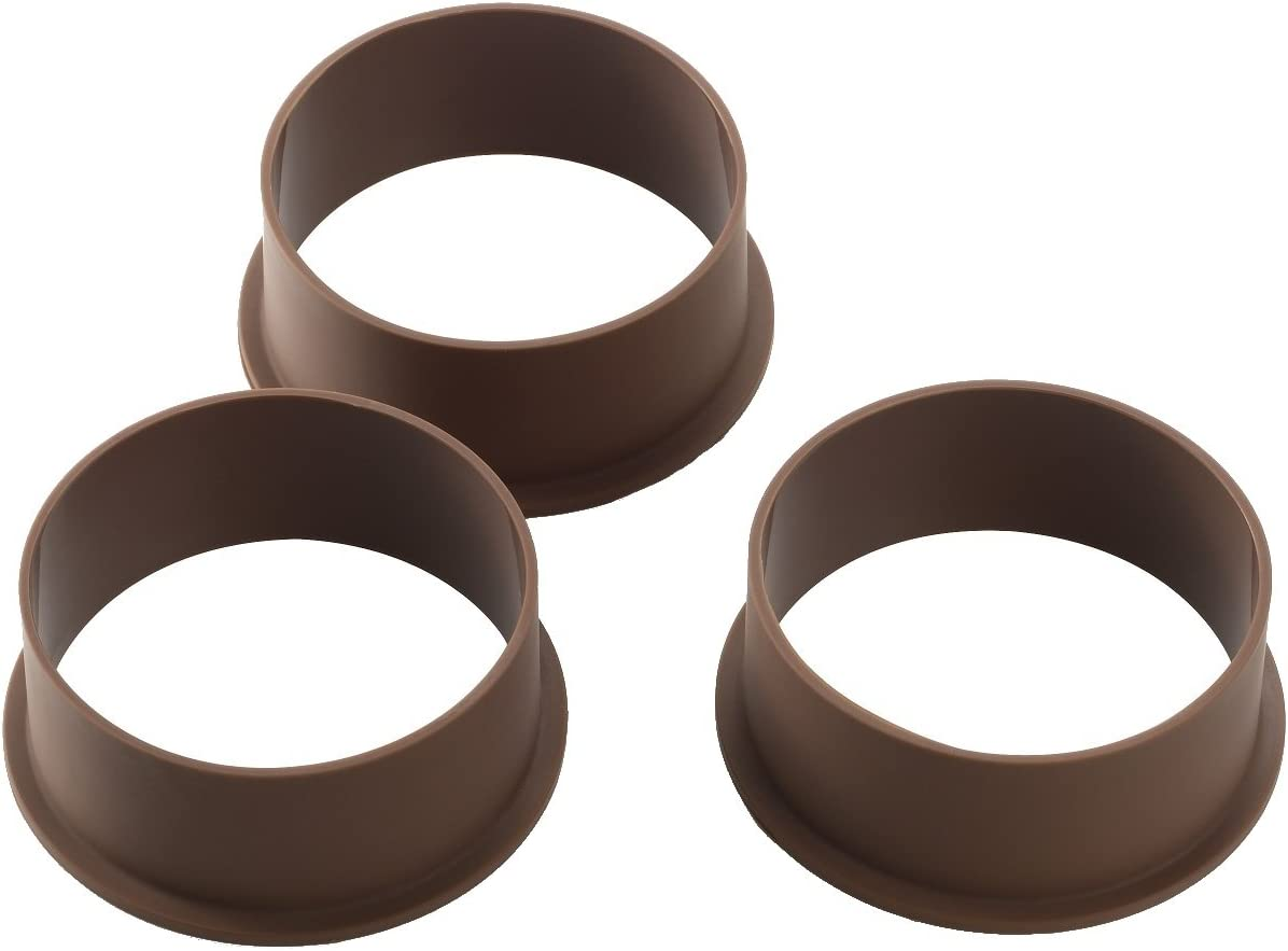YOSHIKAWA Brown Silicone Rubber Pancake Rings, Set of 3, 10 X 4 Cm (1 Piece), 5 Ounces, Not Dishwasher Safe, Cold Resistance: -4 F (-20 C), Pieces, Making Pancakes image number 4