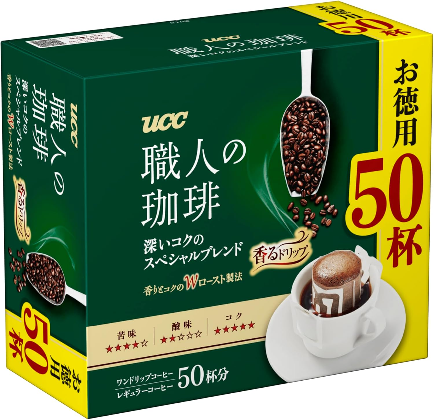 UCC Shokunin Coffee Special Blend, Single Serve Japanese Style Pour over Coffee, Imported from Japan, 30 Individual Bags, 0.25 Oz (7G) per Bag, Sun-Dried Beans, Artisan Crafted, Each Bag Makes 5 Oz