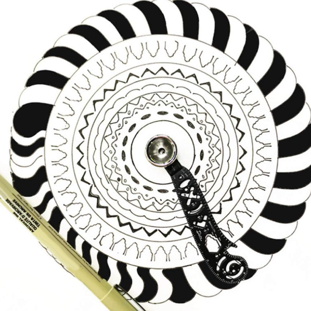Painting Tool Circular Drawing for Magcon Drawing Ruler Creativity for EDC Supplies Ruler Geometric Ruler Drafting Tools Kits image number 6