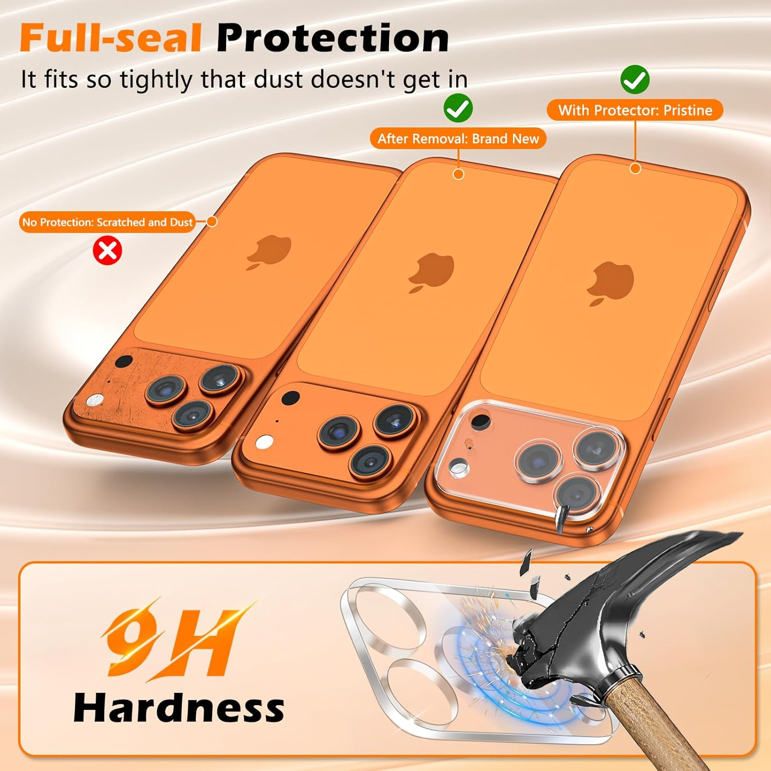Imluckies Camera Lens Protector for 17 Pro 6.3 Inch Tempered Glass 9H Hardness Anti-Scratch Case Friendly Normal Night Shooting 3 Pack