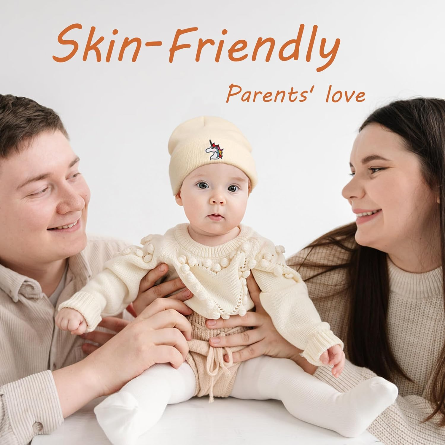 Vidsel 100% Cotton Toddler Beanie Hats for Baby Boys Girls Kids Infant Winter Hat Soft Warm Knit Cuffed Caps image number 6