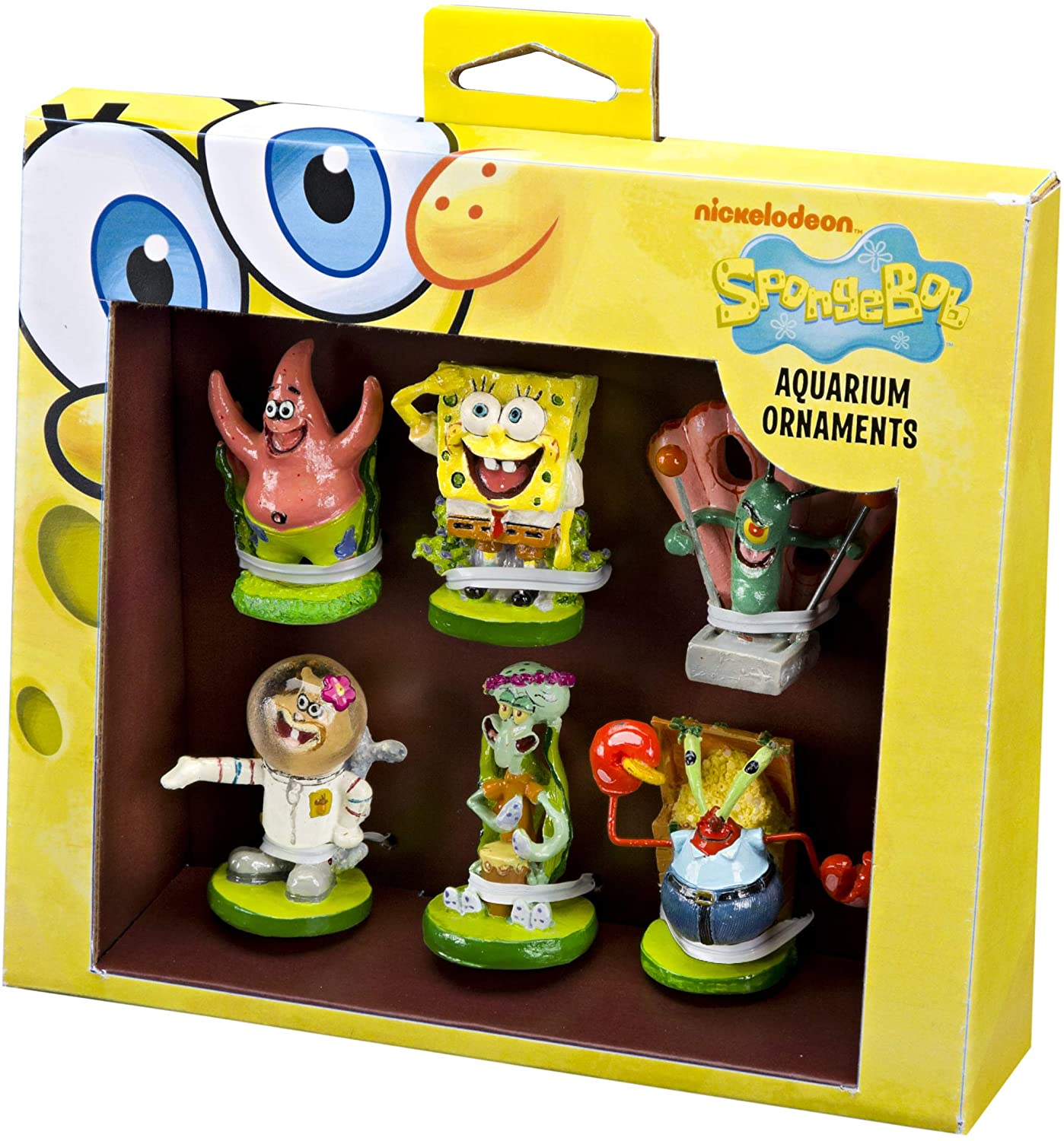Penn-Plax Officially Licensed Spongebob 6 Piece Mini Aquarium Ornament Set image number 2