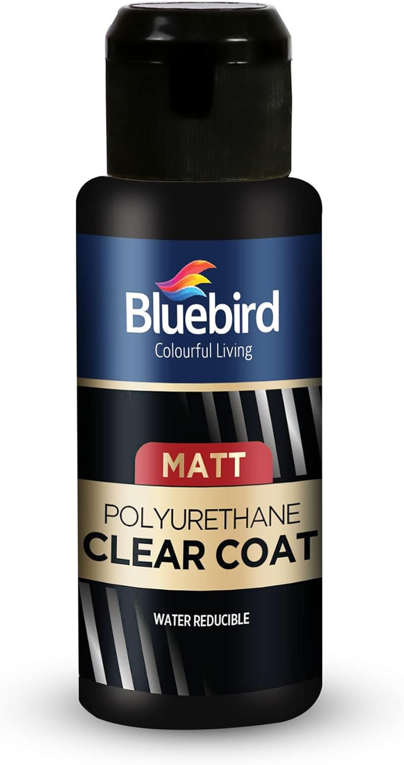 Bluebird 3.4 Fl Oz Polyurethane Clear Coat for Furniture, Paintings, Water-Based Professional Varnish (Matt) image number 3