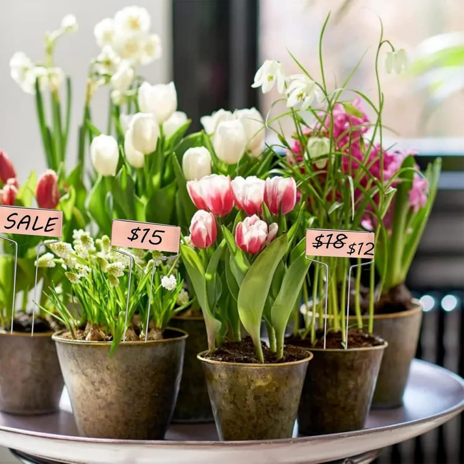 20 Pcs Copper Plant Labels, 25.5Cm Waterproof Plant Markers for Outdoor Garden, Seedlings, Flowers, Vegetables, and Herbs image number 2