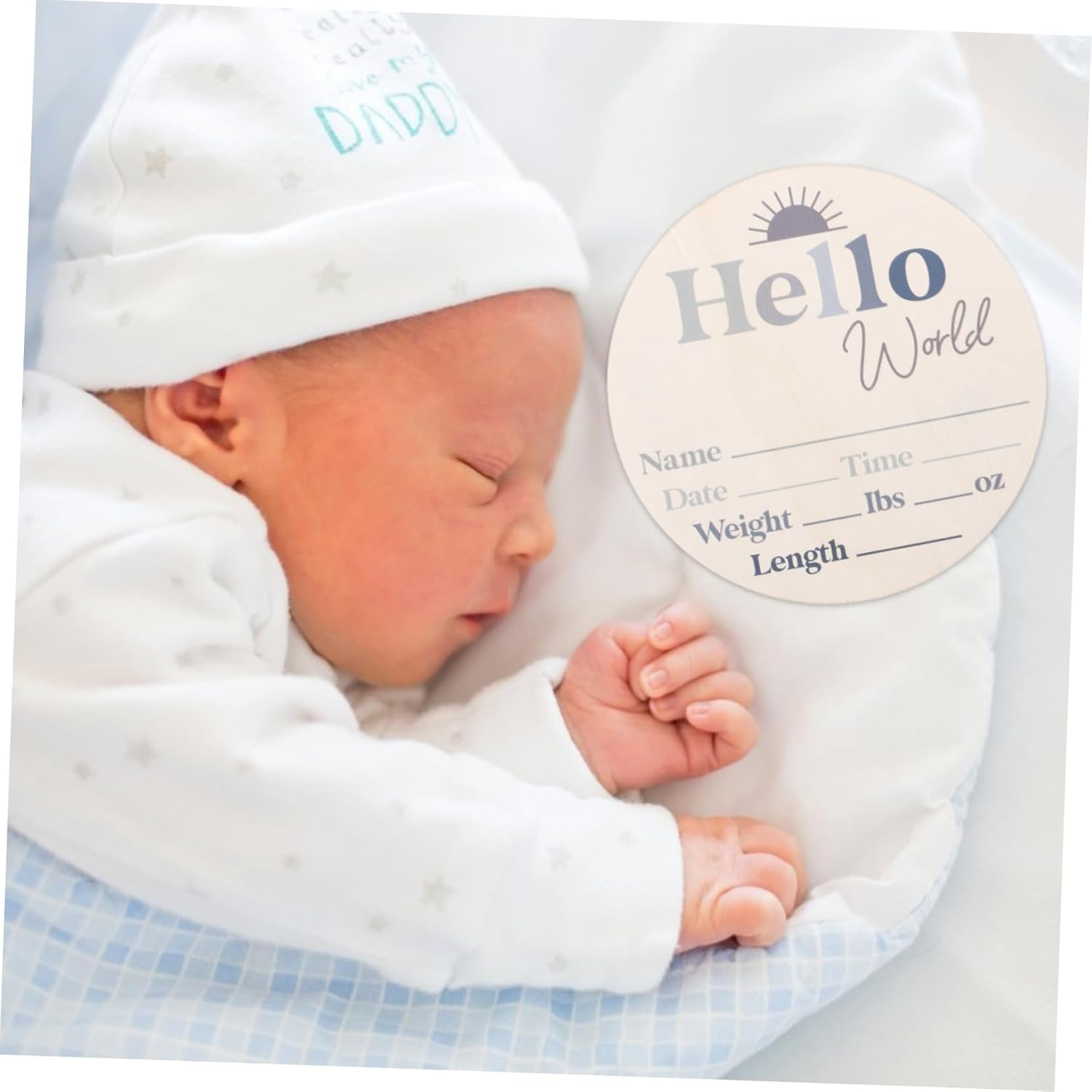 Wood Milestone Discs Growth Commemorative Card Newborn Announcement Sign Monthly Achievements Shower Decorations image number 2