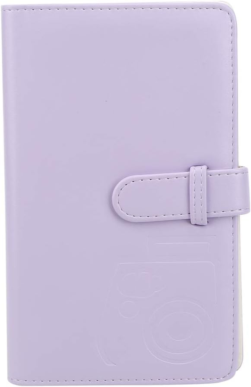 Jectse Mini Photo Album, 3 Inch 96 Pockets Small Album Photocard ID Holder, Portable Kpop Holder Book Cute for Camera (White)