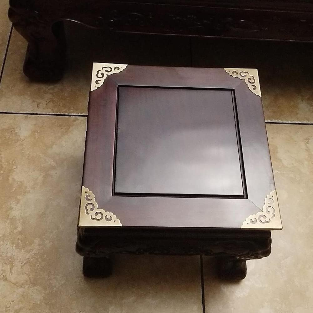 4Pcs Table Corner Protectors, 2.6"X2.6" Gold Metal Corner Protector, Coffe Table Corner Guards, anti Scratch Table Corner Edge, Decorative Corners for Furniture Boxe Cabinet Prevents Damaged image number 6