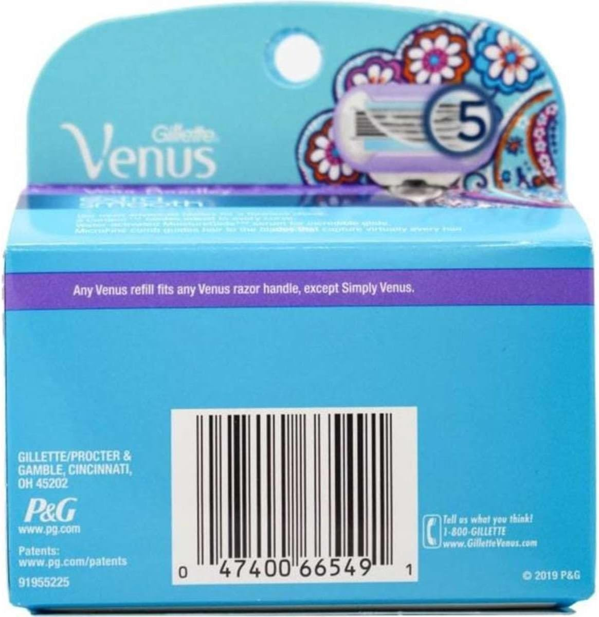 Gillette Venus Swirl Extra Smooth 5 Blades Cartridges (Pack of 4) image number 1