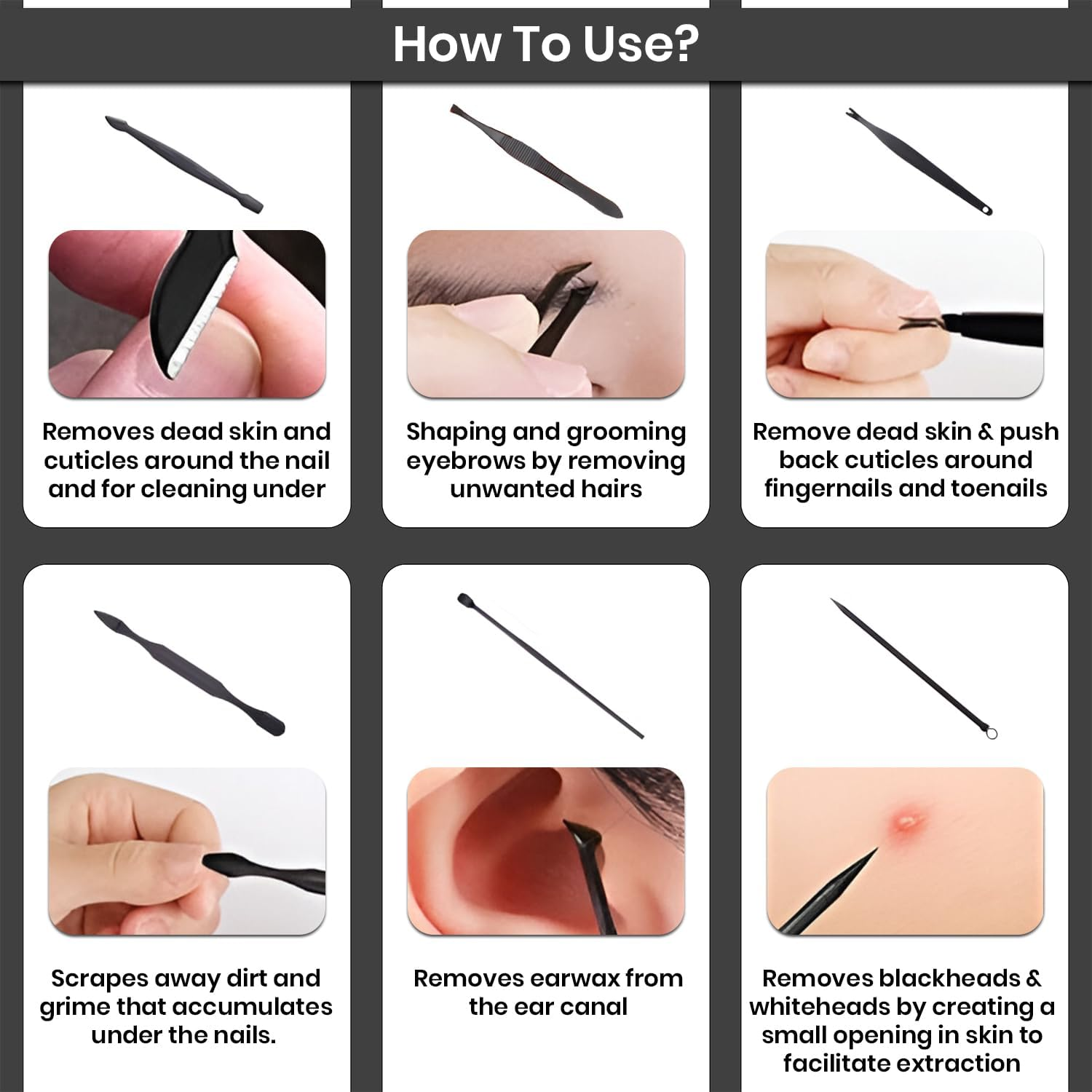 18 in 1 Professional Manicure Set, Stainless Steel Nail Clippers Set, Portable Grooming Kit for Women & Men, Pedicure Kit for Personal Care with Luxurious Travel Leather Case, 18 Pcs Clippers Tools image number 4