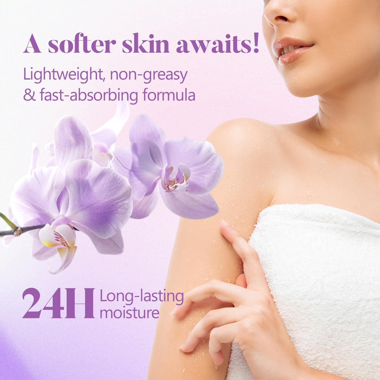 Body & Earth Bath Spa Gifts for Women - Gift Set for Women, 5 Pcs Bath Set with Orchid Scented Candle, Body Butter, Hand Cream, Bath Bar and Bath Bomb, Birthday Gifts Box for Women, Valentines Day Gifts. image number 1