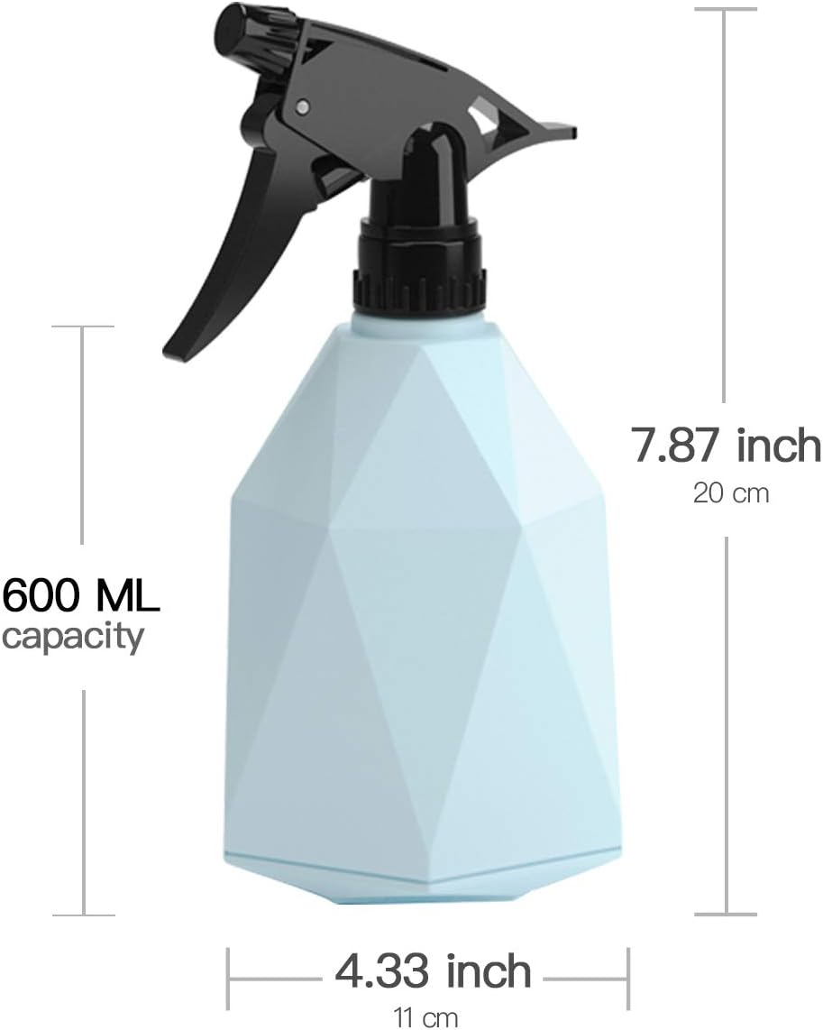 Spray Bottle, Pressure Watering Can, Handheld Spray Bottles, Outdoor Indoor Plant Mister, 0.6L/20Oz Plastic Water Spray Bottle for Garden, Plants, Cleaning, Hairdressing (Blue) image number 1