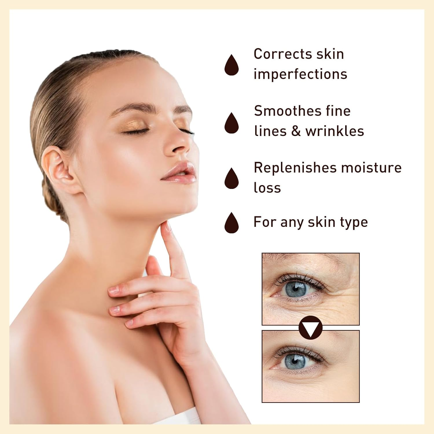 Anti-Wrinkle Rice Whitening Face Serum &mdash; Hydrating & Nourishing Rice Essence with Niacinamide & Hyaluronic Acid, Firming Moisturising Solution for Dark Spot Correction & Even Skin Tone (1 PCS) - 1 Pcs image number 1