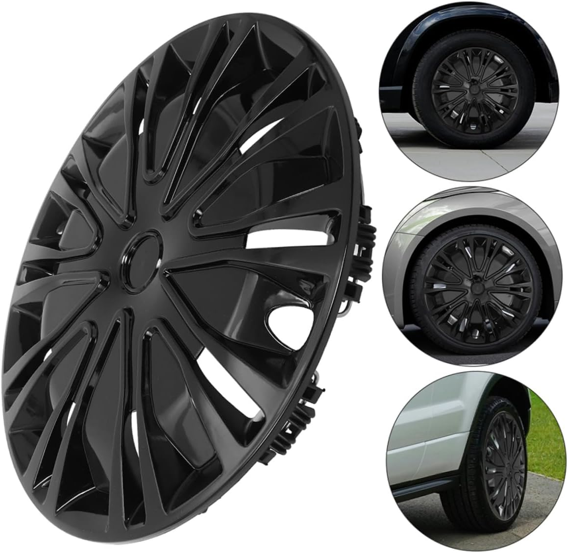 MUCKLILY Stylish Hub Caps Cover Car Wheel Center Caps Rim Covers Wheel for Vehicle image number 6