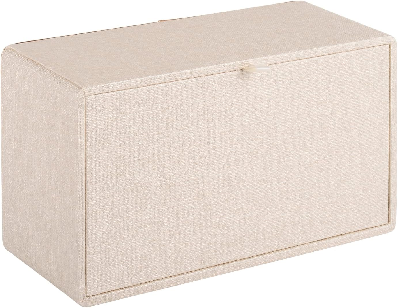 RHCSZ Fashion Leather Tissue Box Holder,Rectangular Tissue Box Cover for Bathroom Dresser Night Stand,Napkin Box Drawer Paper Dispenser,Home Office Car Tissue Holder with Magnetic Bottom (Beige) - Black Checkered image number 2