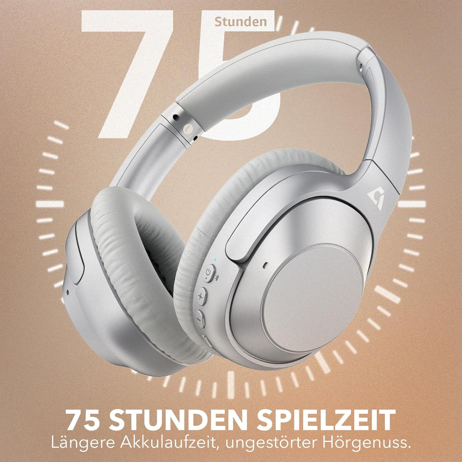 YMOO Bluetooth 5.2 Over-Ear Noise Cancelling Headphones, 75 Hours Battery Life, Hifi Stereo, Wireless with Microphone image number 5