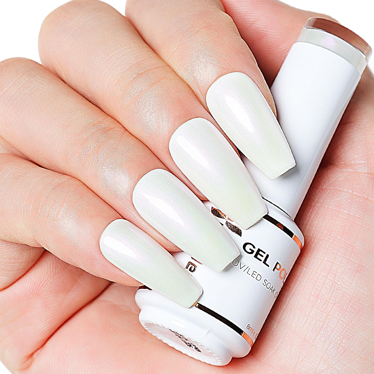 Nicedeco Hema Free Gel Nail Polish Cruelty Free Vegan 1 Pcs 15Ml Pearlescent Gel Polish Soak off LED U V Gel for Nail Art Manicure Salon DIY - 001 image number 5