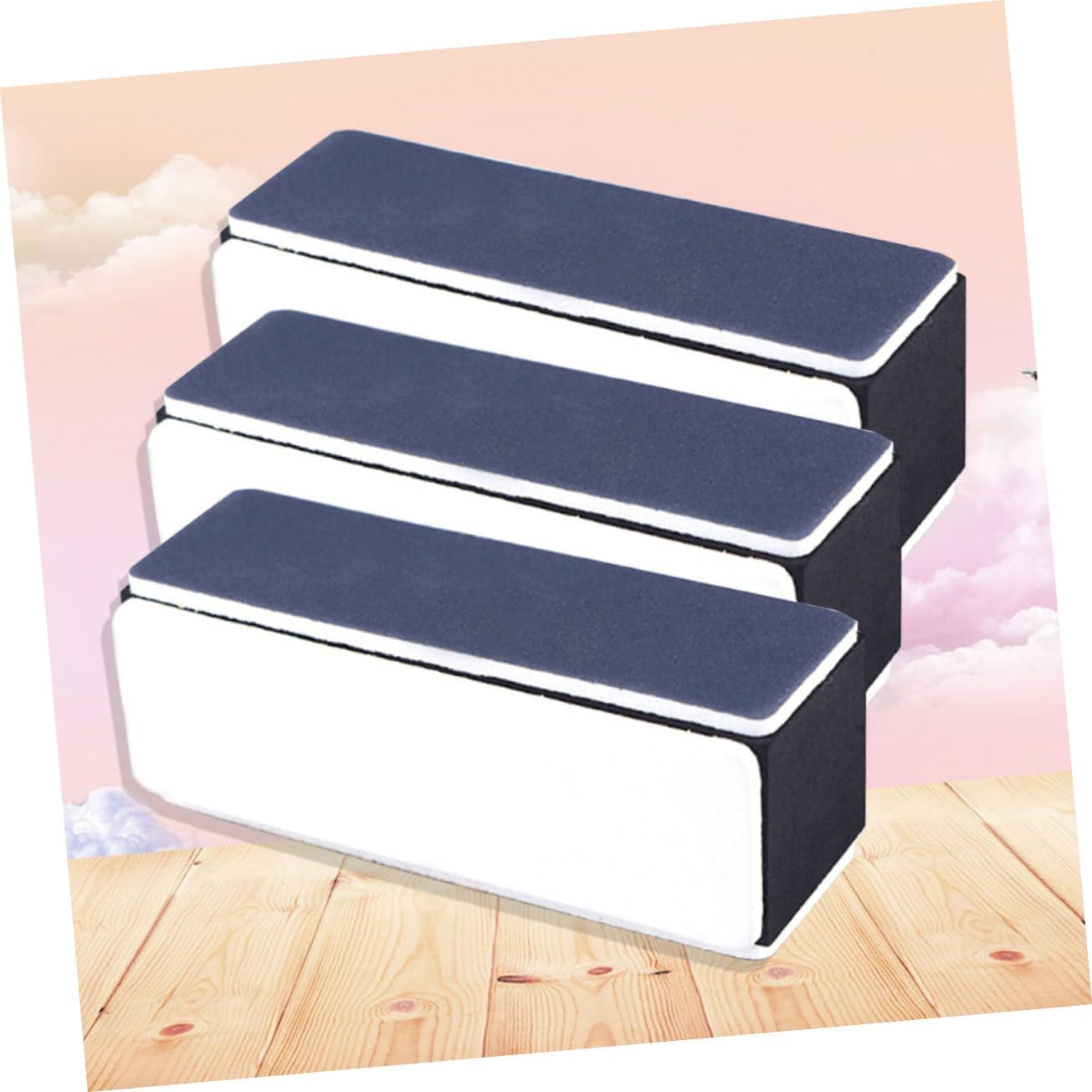 Baluue 3Pcs Way Nail Shiner Sponge Versatile Sanding Blocks for Natural False Nails Professional Manicure Tool for Salon Home Use image number 3