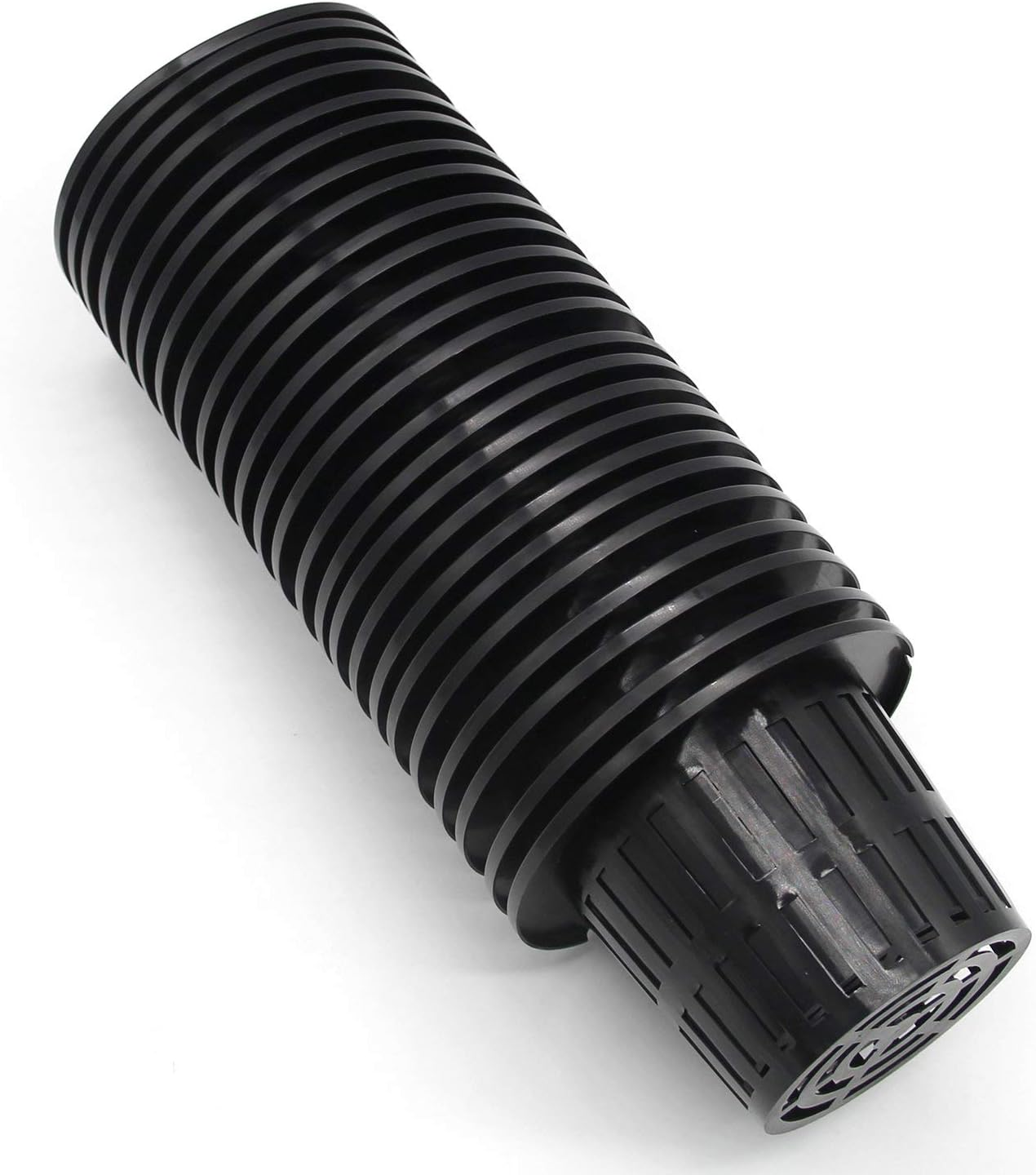 Coolrunner 25 Pack 4 Inch Garden Net Cups Pots, Plastic Plant Nursery Pots, Slotted Mesh Wide Lip round Heavy Duty Net Pot Bucket Basket for Hydroponics(Black) image number 1