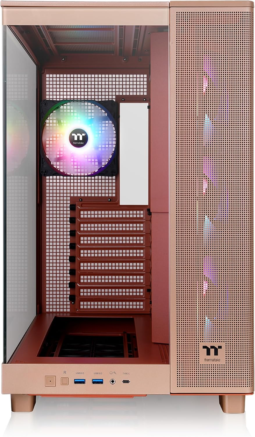 Thermaltake View 380 XL Tempered Glass ARGB Mid Tower Case Gravel Sand Edition, CA-11E-00MGWN-00 - Bumblebee image number 2