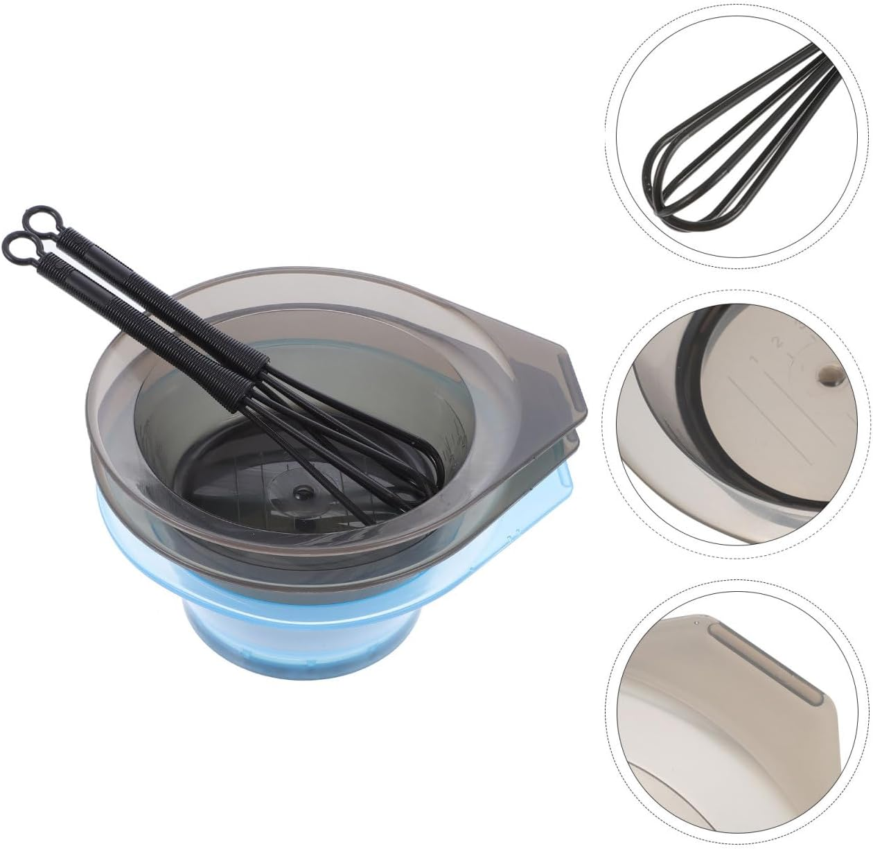 HONITANO 1 Set Hair Colouring Tool with Stirring Rod and Bowl, Part Hairdressing Accessories for DIY Hair Colouring at Home, Professional Usable, Ergonomic Design for Easy Use image number 5