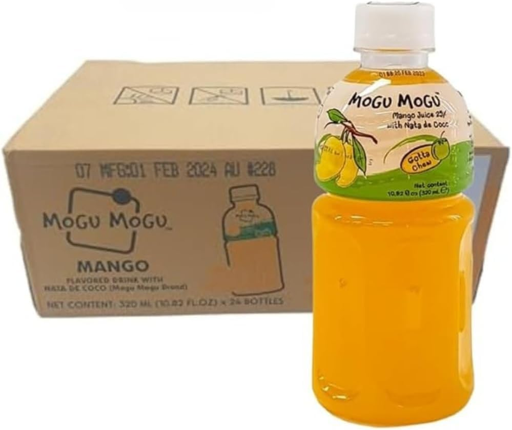 Mogu Mogu Mango Drink W/Nata De Coco 320Ml*24 Carton image number 1