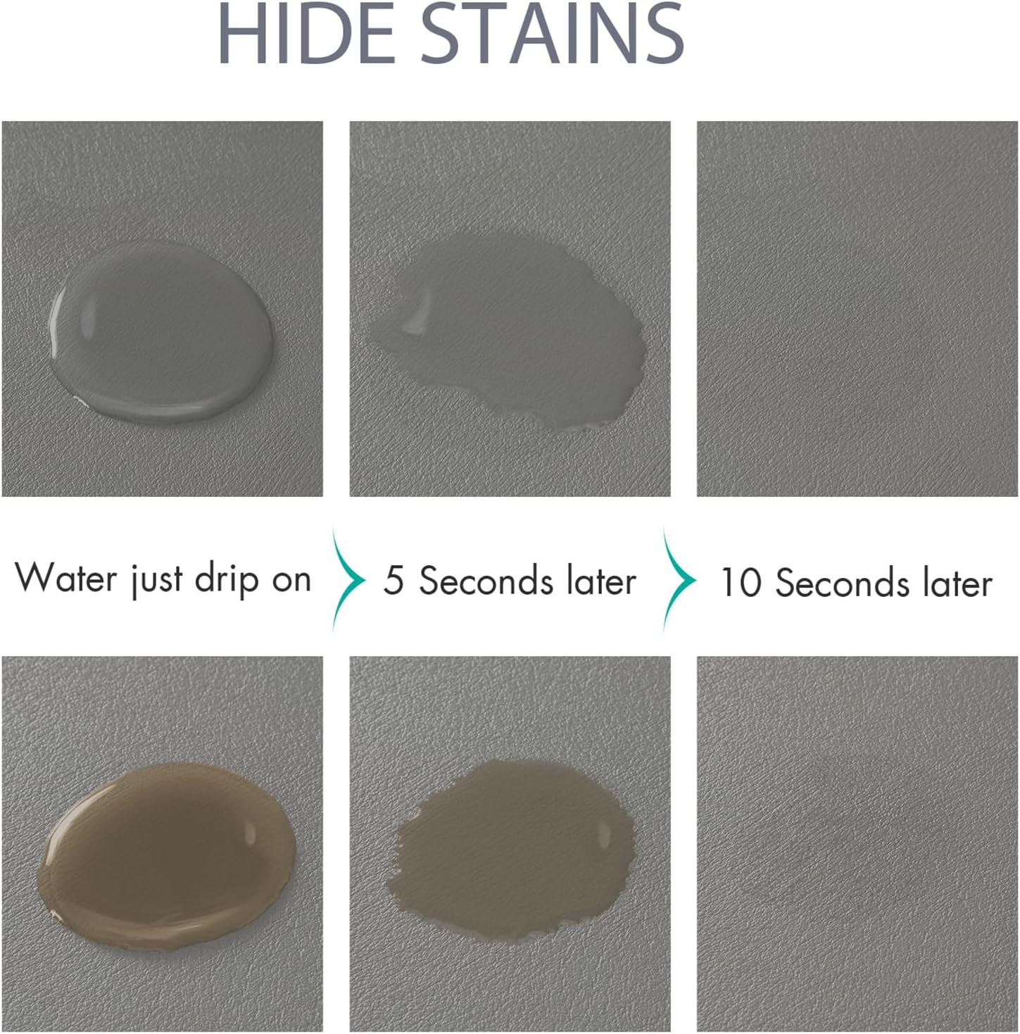 Dish Drying Mat for Kitchen Counter, Dish Drying Pad with Non-Slip Rubber Backed, Hide Stain anti Absorbent for Kitchen Counter (Grey, 60 X 40 Cm) image number 5